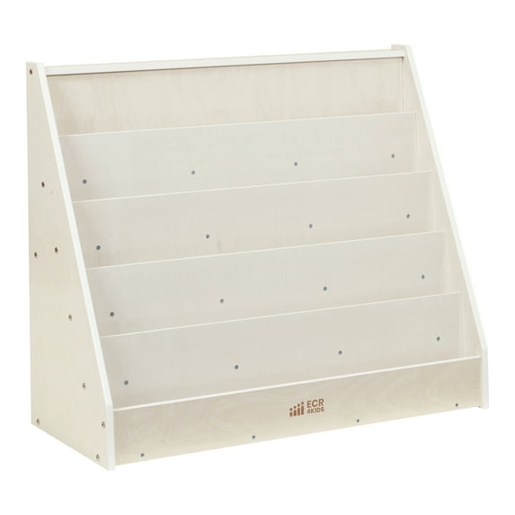 ECR4Kids Single-Sided Book Display, White Wash, 1