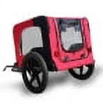 EEPHO Bicycle trailer for pets outdoor foldable red color dog trailer with reflectors and safty flag