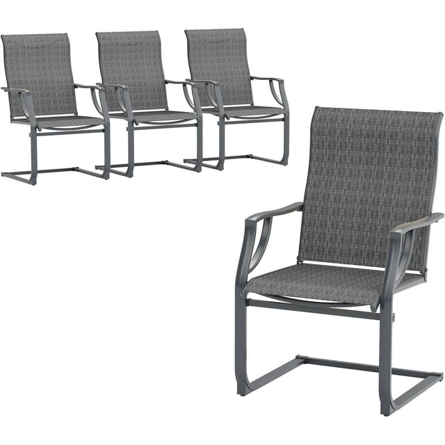 ELPOSUN 3 Piece Patio Conversation Bistro Set Outdoor Furniture Set, Porch Balcony Furniture Set,Wicker Chairs and Coffee Table Set for Patio Balcony Backyard Apartment, Grey