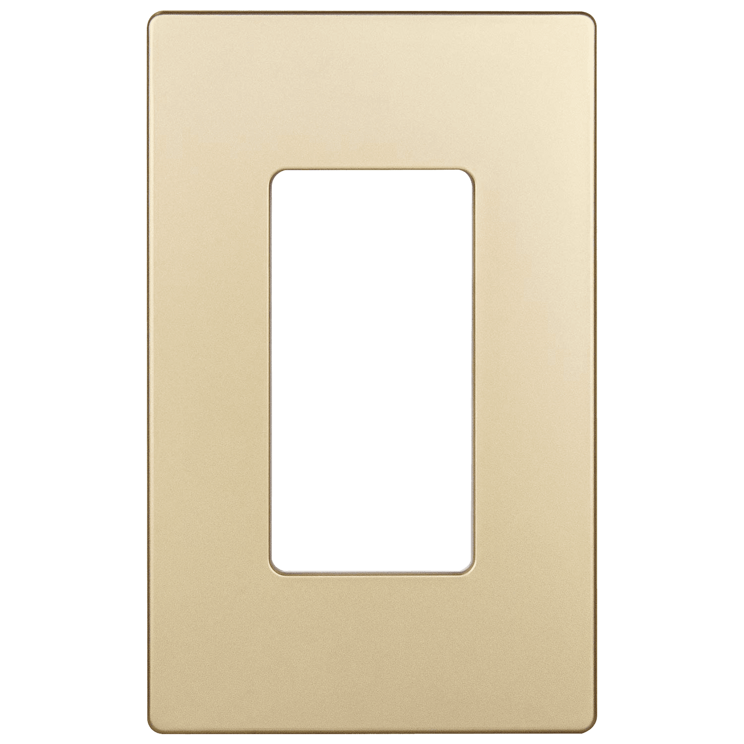 ENERLITES Elite Series Screwless Decorator Wall Plate, Child Safe Outlet Cover, Gloss Finish, Standard Size 1-Gang, Unbreakable Polycarbonate Thermoplastic, Gold