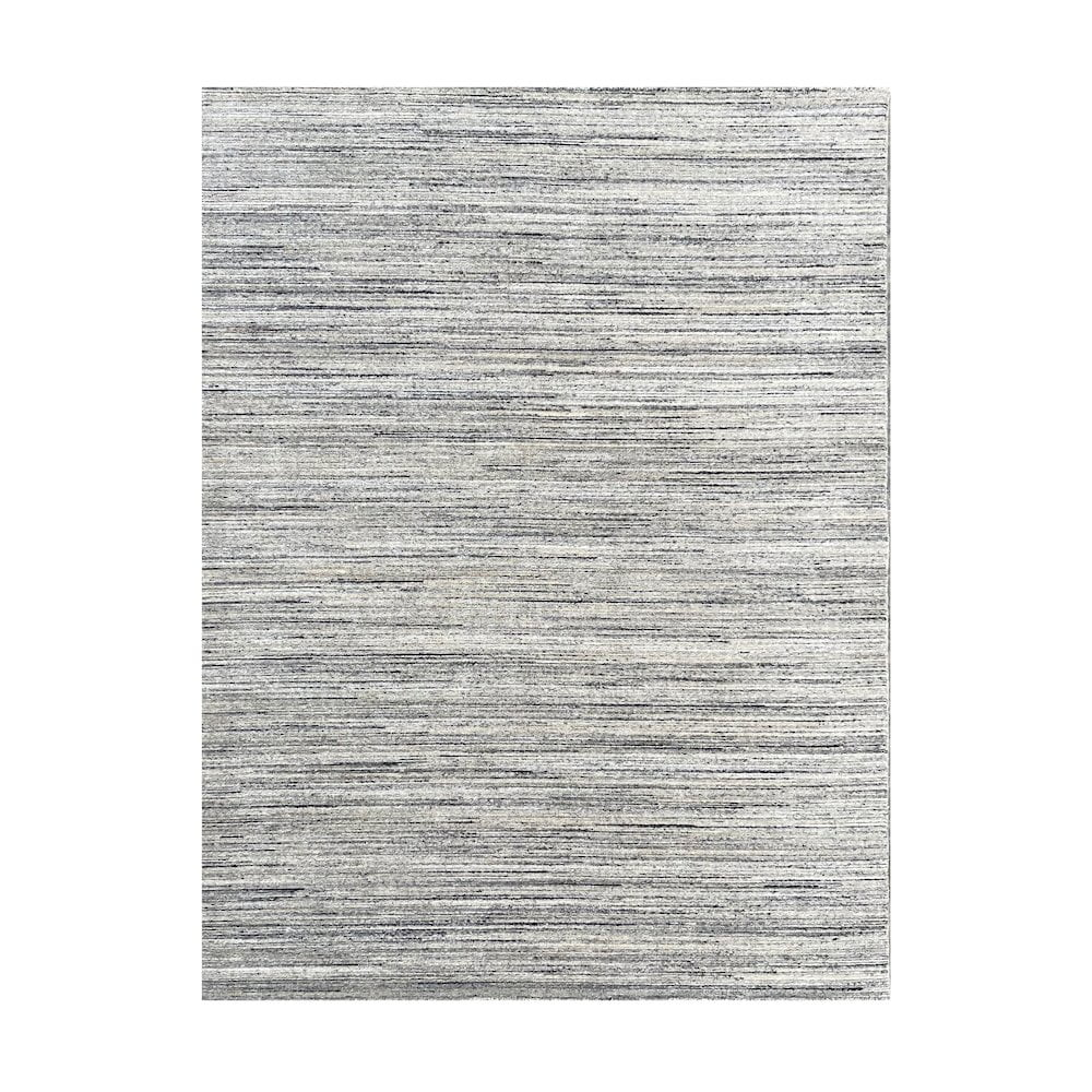 EORC Natural IVORY Hand-Knotted Wool Modern Lori Baft  Design Solid Color Rug