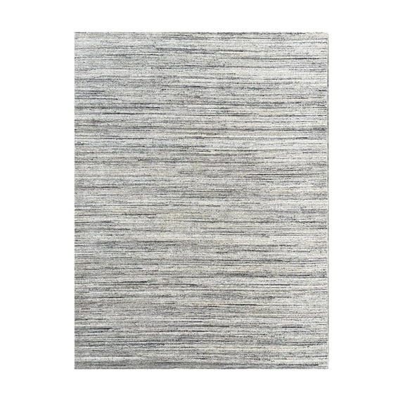 EORC Natural IVORY Hand-Knotted Wool Modern Lori Baft  Design Solid Color Rug