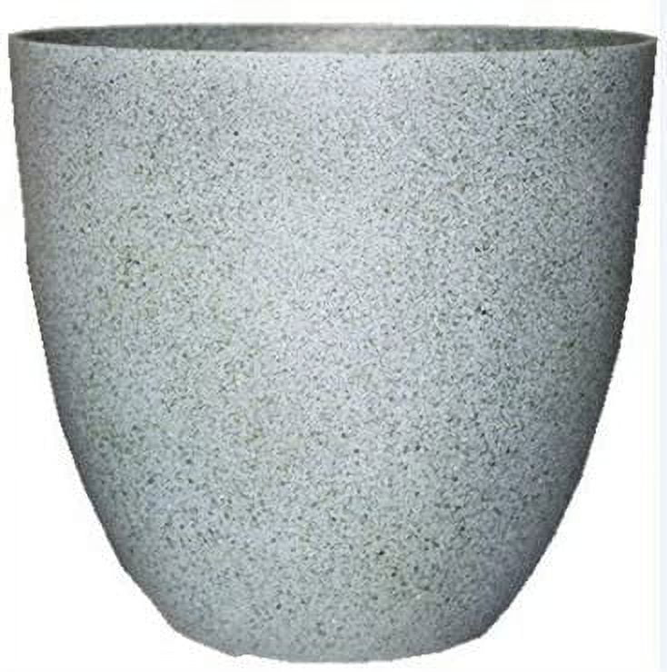 YASHYANNA (EPR15-105 Large Egg Shaped Planter - Modern Indoor & Outdoor Decorative Flower Pot/Box (15 Inch, Granite Flower), Gray