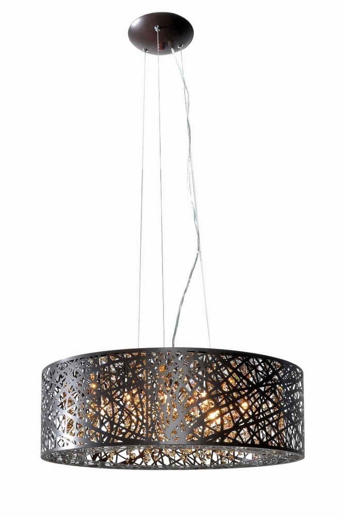 -9 Light Pendant In Contemporary Style-23.5 Inches Wide By 10 Inches High-Bronze Finish-Xenon Lamping Type Et2 Lighting E21308-10Bz