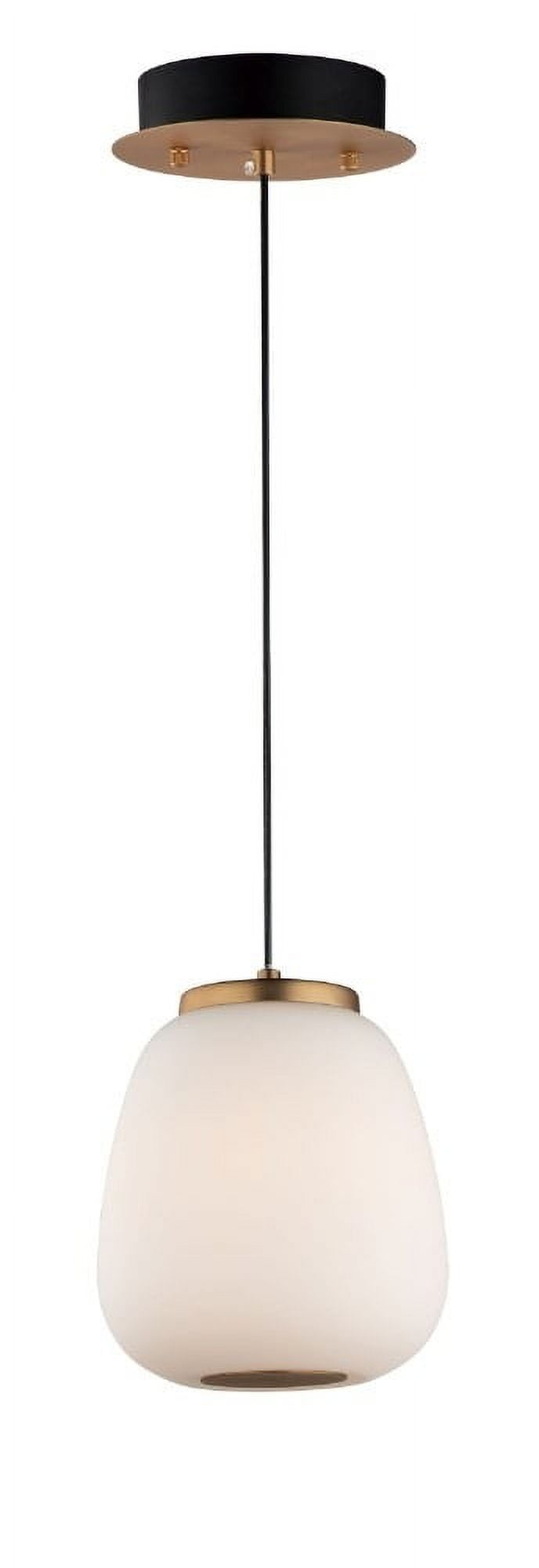 ET2 Lighting E25063-92BKGLD 8.75 in. Soji LED 2-Light Pendant - Black & Gold
