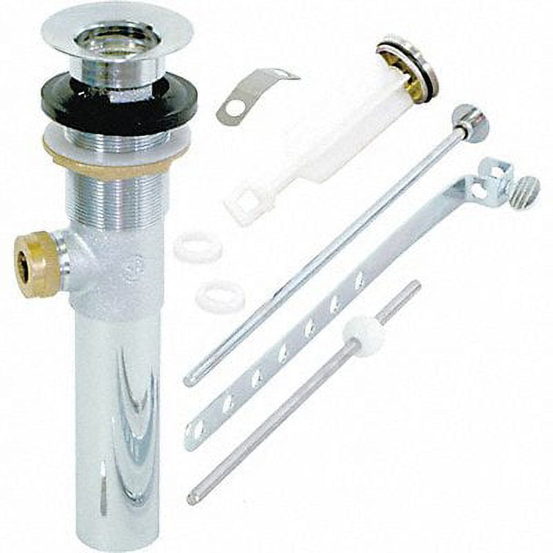EZ-FLO 10901 Pop-Up Lavatory Bathroom Sink Drain Assembly Brass Body, 22-Gauge, Chrome Finish
