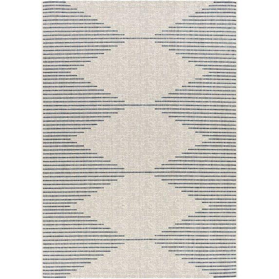 Eagean EAG-2349 7'10" Square Rug in Bright Blue/Navy/Pale Blue/White