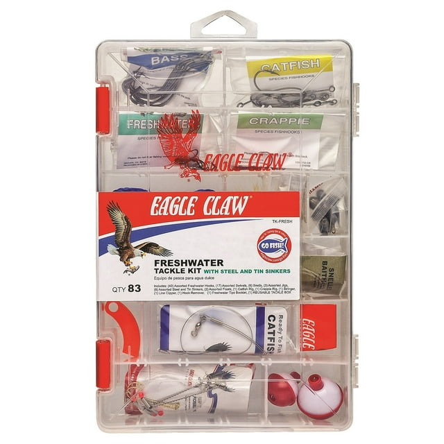 Eagle Claw Freshwater Tackle Kit, 80 Piece