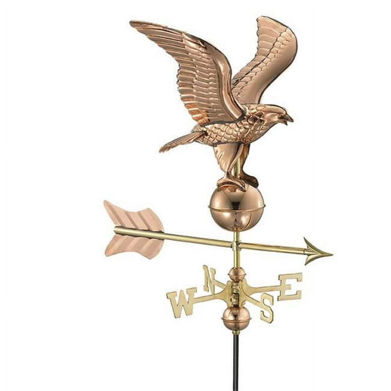 American Eagle Copper Weathervane with Roof Mount