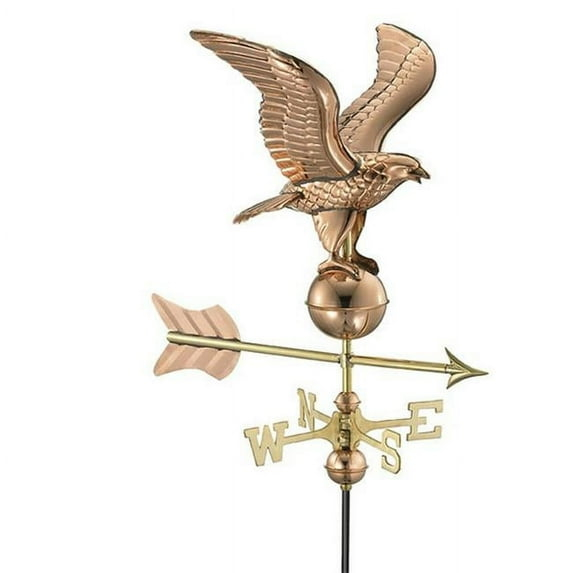 American Eagle Copper Weathervane with Roof Mount