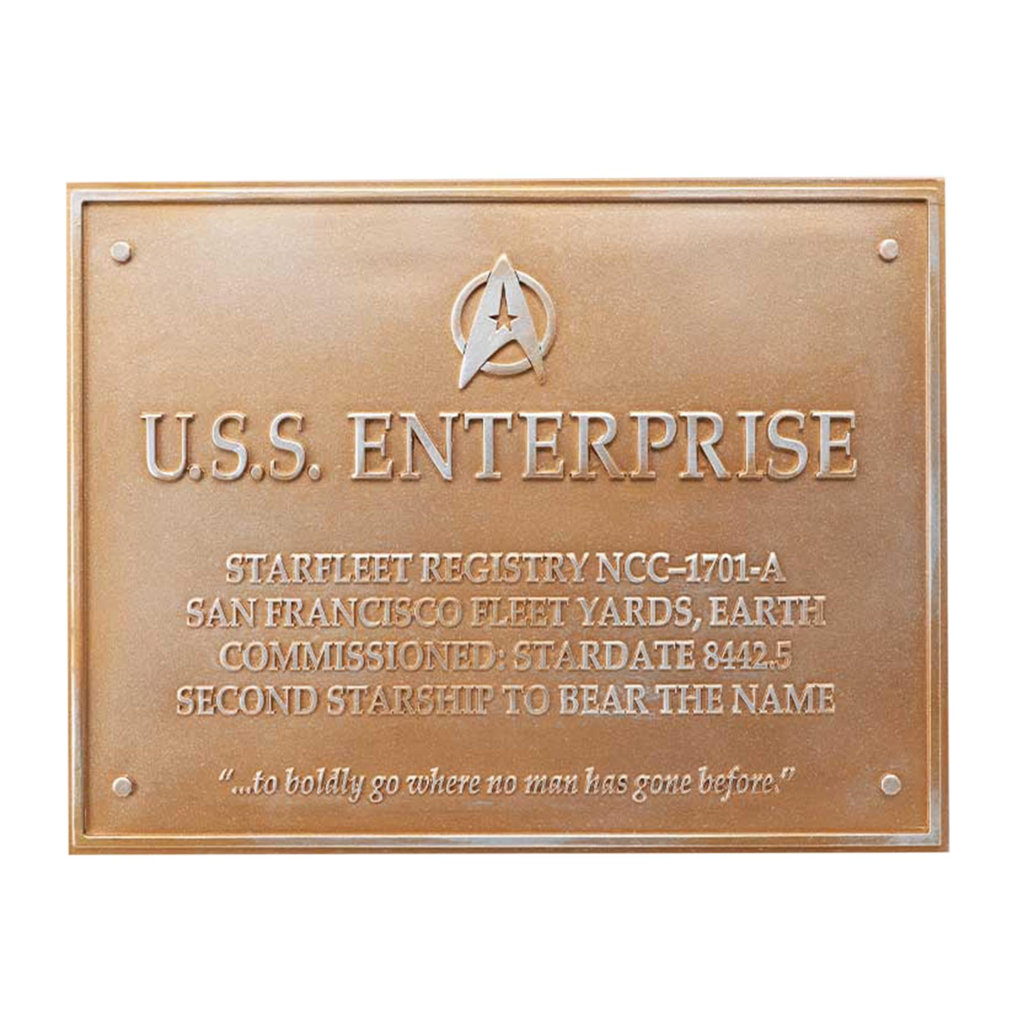 Eaglemoss Collections Star Trek Discovery USS Enterprise NCC-1701-A Dedication Plaque Replica