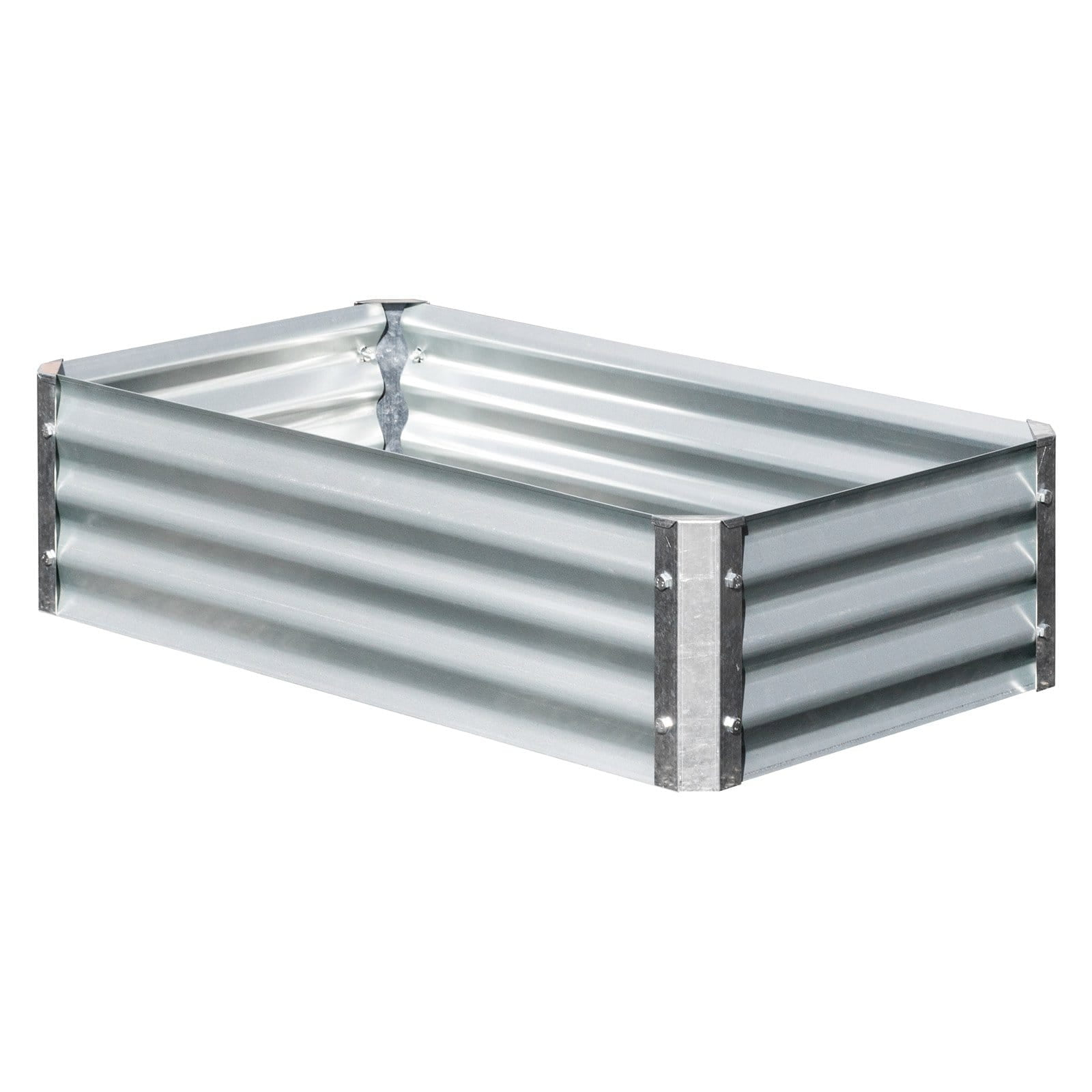 EarthMark MGB-L022 Bajo Series Cama de Jardín Elevada de Metal Galvanizado Rectangular de 22 x 40 x 10 Pulgadas