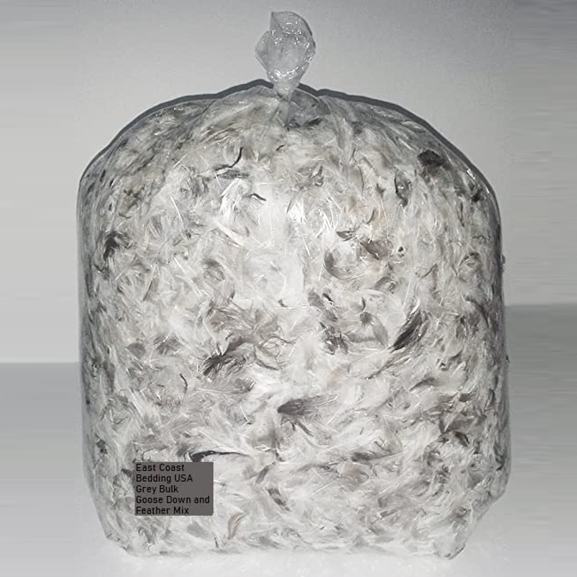 East Coast Bedding 10/90 Blend Gray Goose Down Feather Pillow Filler Stuffing, 10-lb Bulk