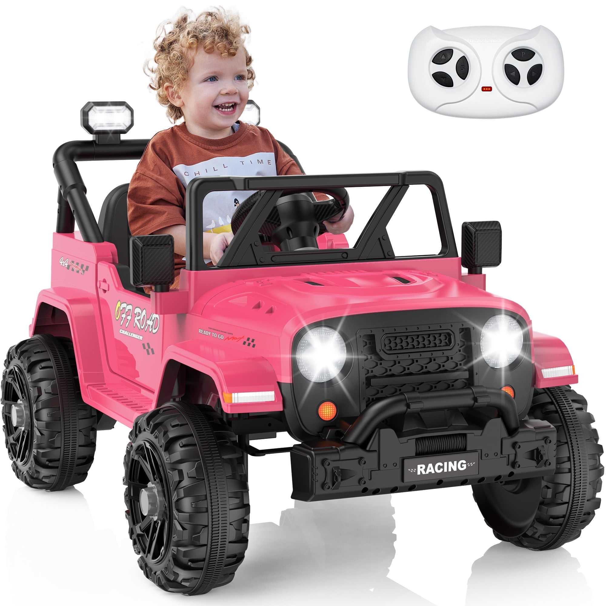 East doll 12V Ride on Toys for Toddlers, Kids Cars to Ride in, Electric Car with Remote Control, Bluetooth, Music, 3 Speeds for Kids Gifts, Red