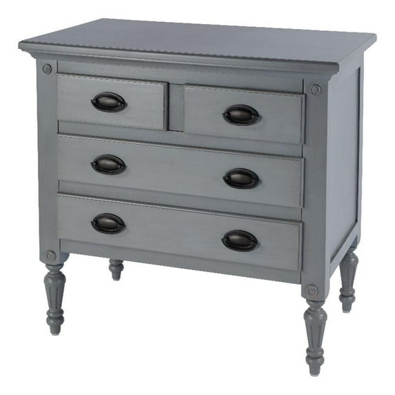 Easterbrook 31.5 in. W Wood 4 Drawer Accent Storage Chest - Gray