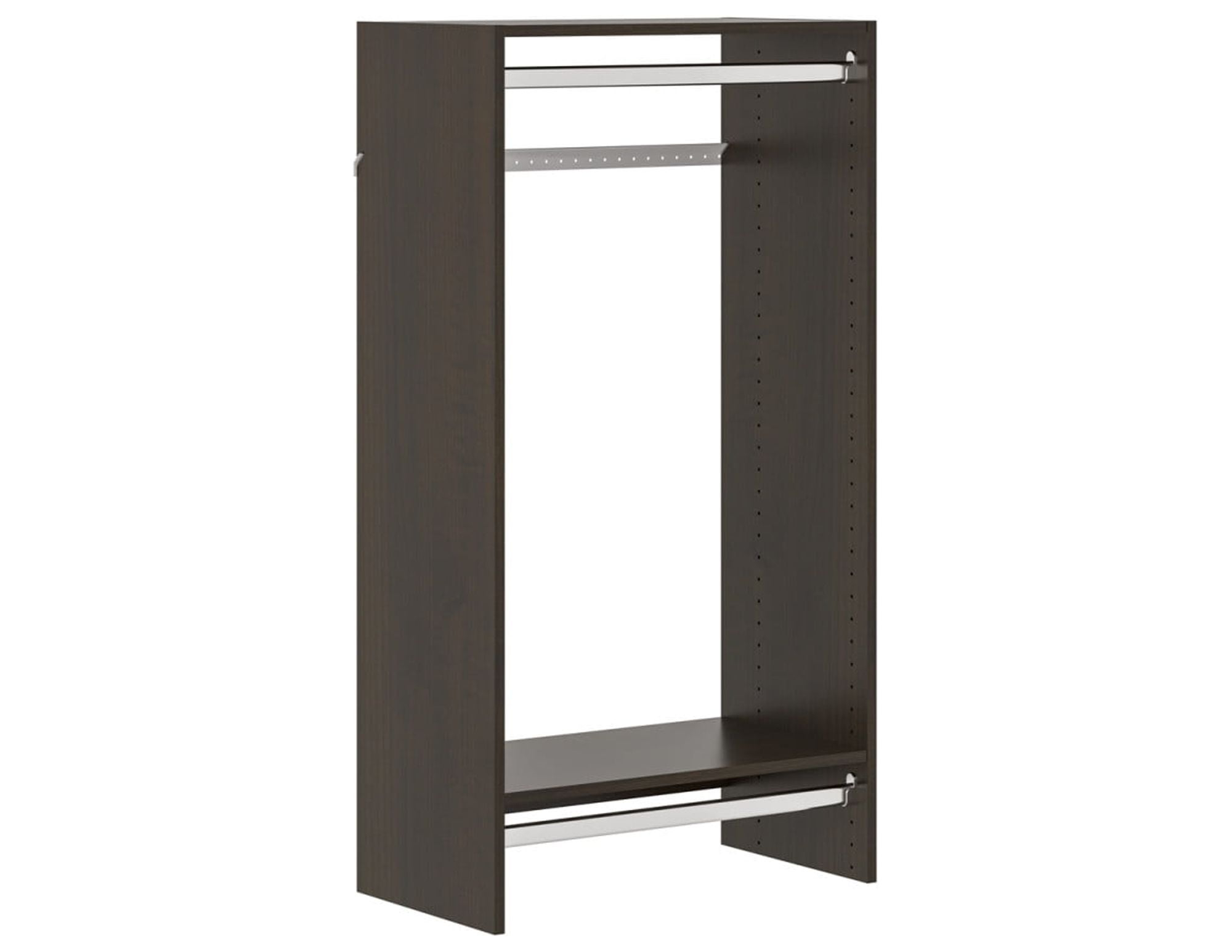 Easy Track 680099 25-1/8" Wide Double Hanging Rod Closet Organizer System - Truffle