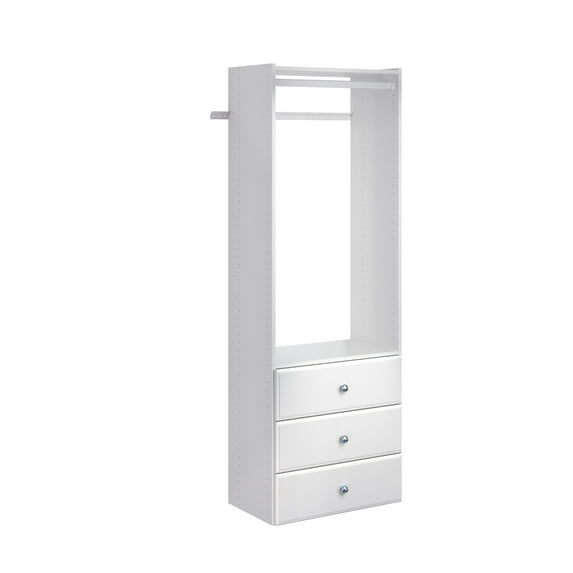 Easy Track Ph32 25-1/8" Wide Elite Closet Organizer System - White