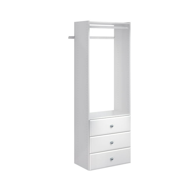 Easy Track Ph32 25-1/8" Wide Elite Closet Organizer System - White