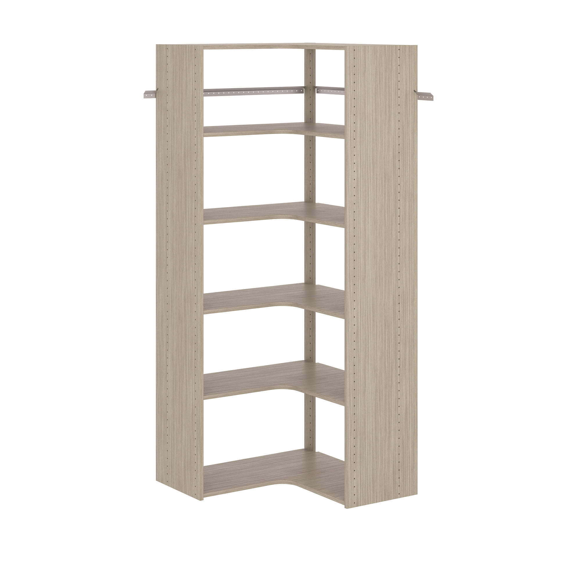 Easy Track Ph42 30-1/2" Wide Corner Closet Organizer System - Grey