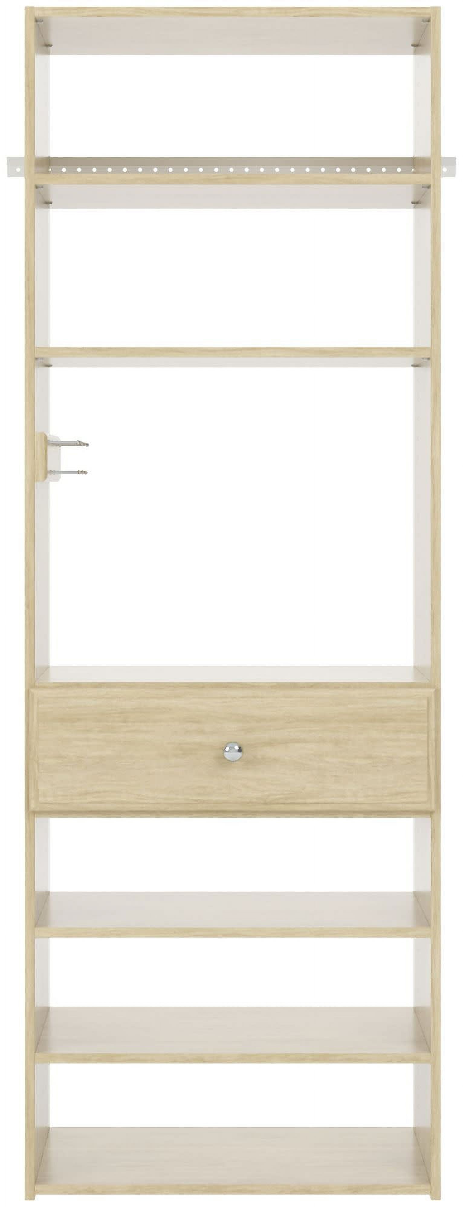 Easy Track Ph70 25" Wide Accessory Closet Organizer System Tower - Honey Blonde