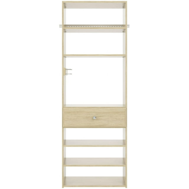 Easy Track Ph70 25" Wide Accessory Closet Organizer System Tower - Honey Blonde