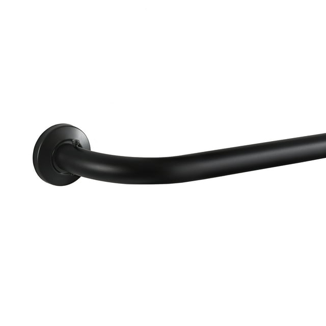 Eclipse Barnes 1" Blackout Wrap Curtain Rod, 28-48", Matte Black