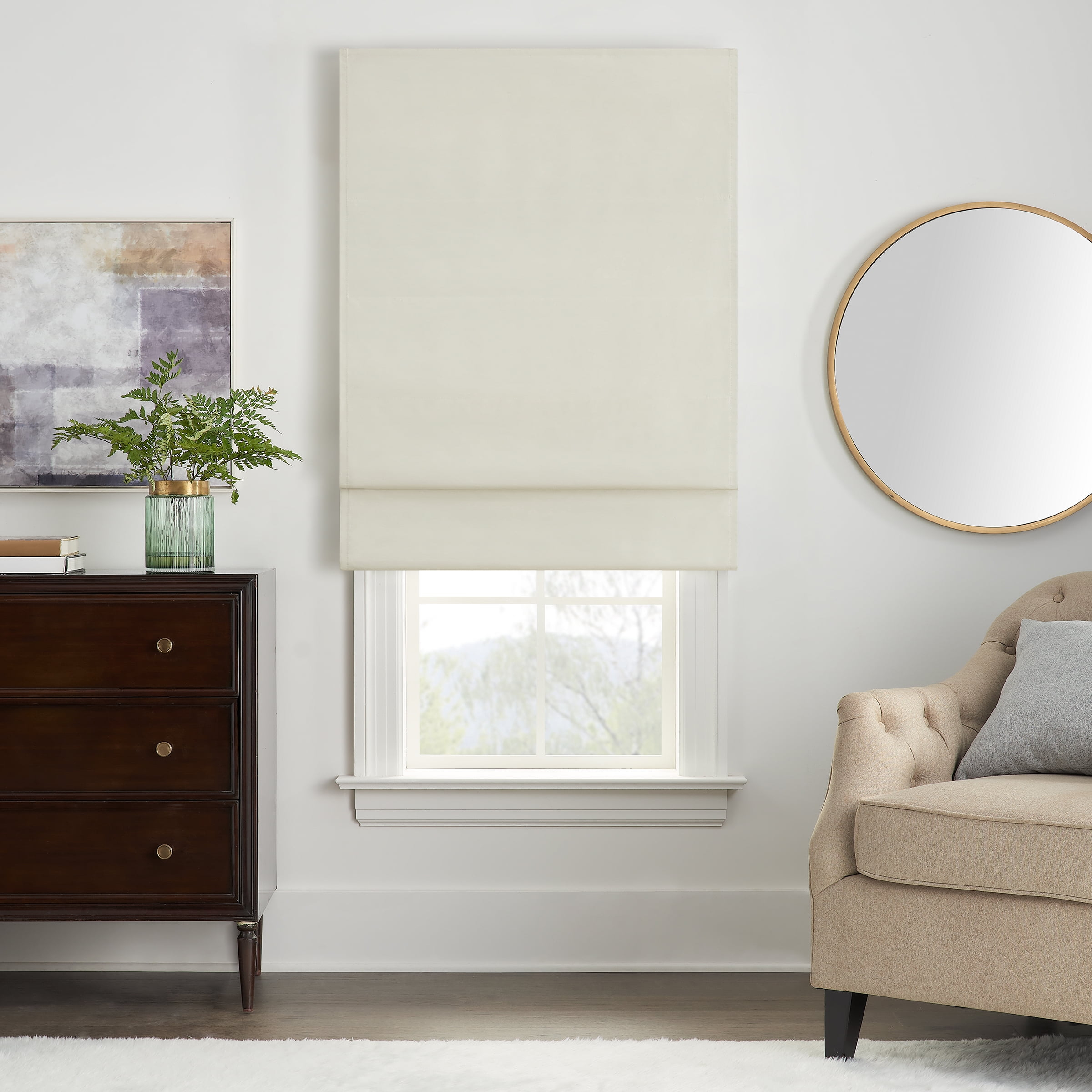 Eclipse Cordless Blackout Polyester Shade, Off-White, 39 in x 64 in