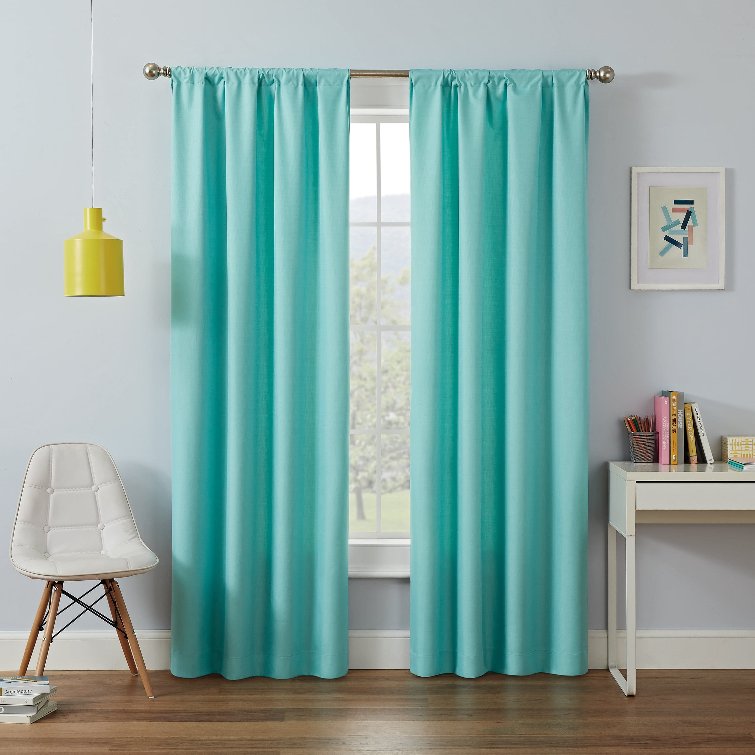 Eclipse Kendall Kids Thermaback Blackout 42 x 54 Curtain Panel in Pool