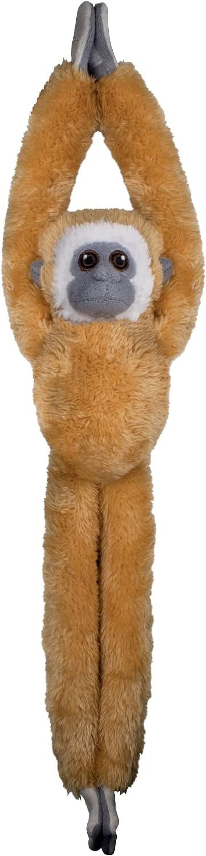 EcoBuddiez Tree Huggers - Gibbon from Deluxebase. Small 55cm Hanging Soft Toy Made from Recycled Plastic Bottles. Eco-friendly Soft and Cuddly Plush Toy and Perfect Cuddly Gift for Kids.