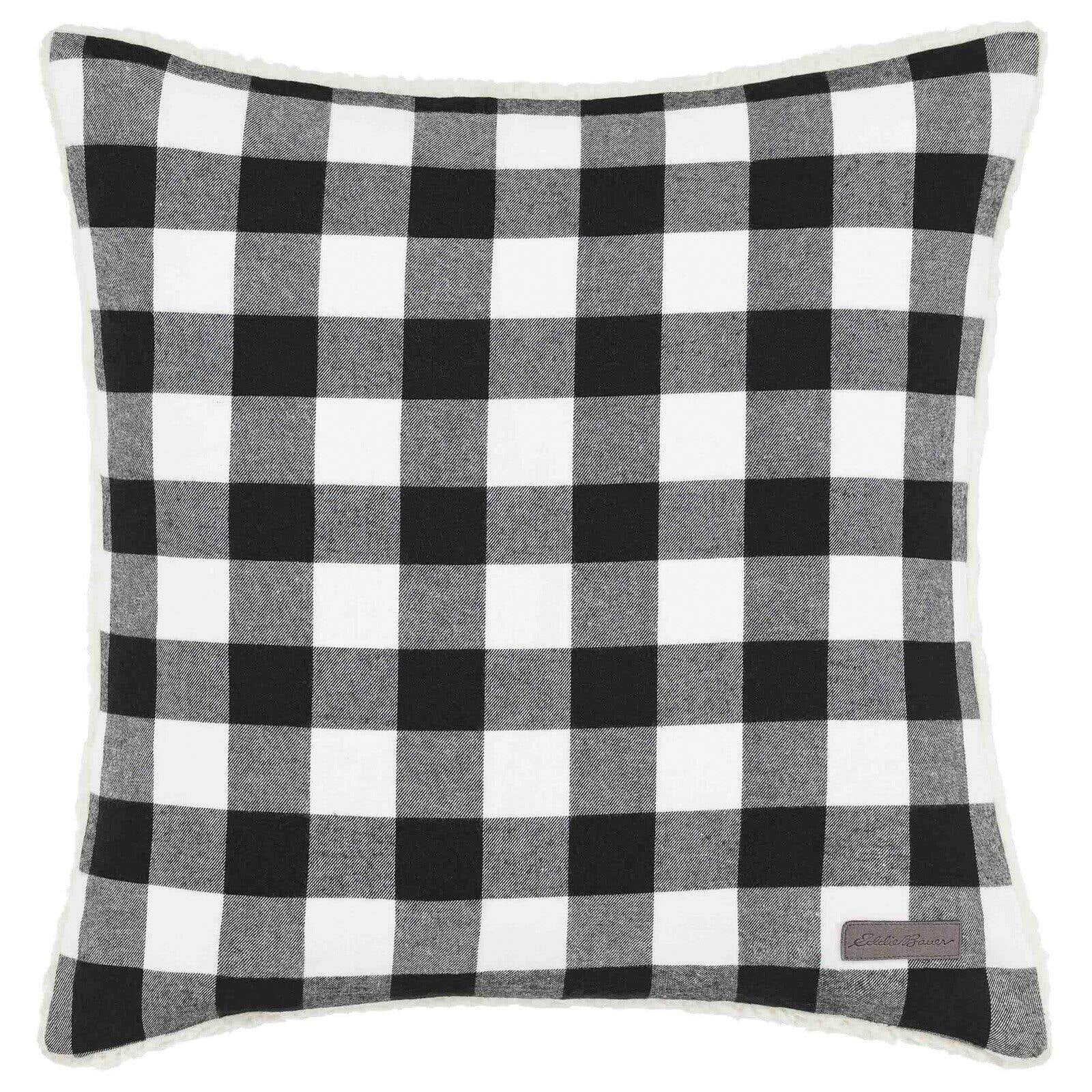 Eddie Bauer Cabin Plaid Flannel Square Throw Pillow