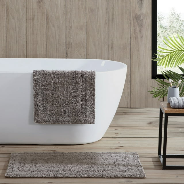 Eddie Bauer Logan Mushroom Beige Cotton Tufted Bath Rug Set