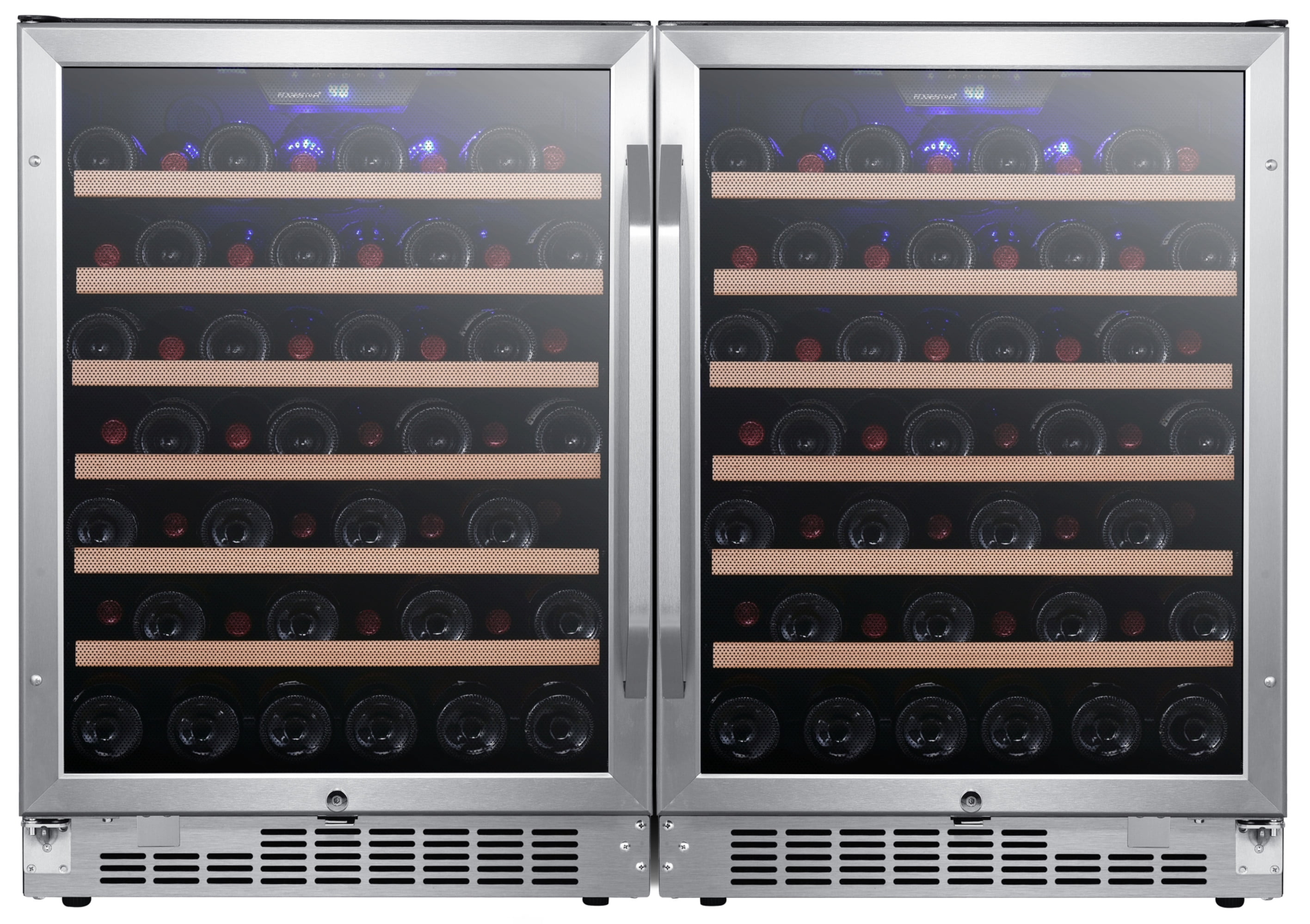 Edgestar Cwr532szdual 48" Wide 106 Bottle Built-In Side-By-Side Wine Cooler - Stainless