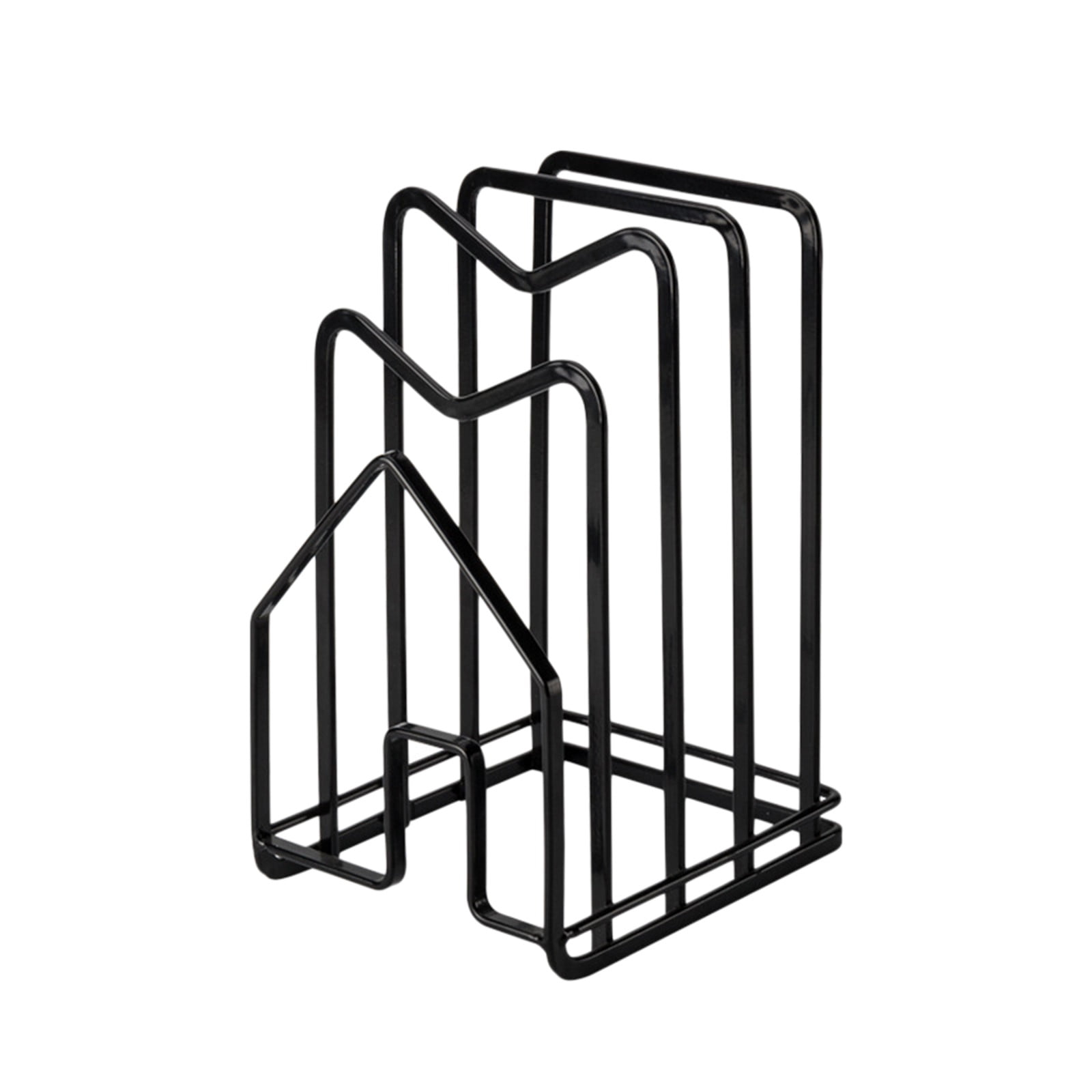 Poaug Rack Clearance Kitchen Chopping Board Cutlery Storage Rack Pot Cover Bracket Cookware Box on Sale Kitchen Black