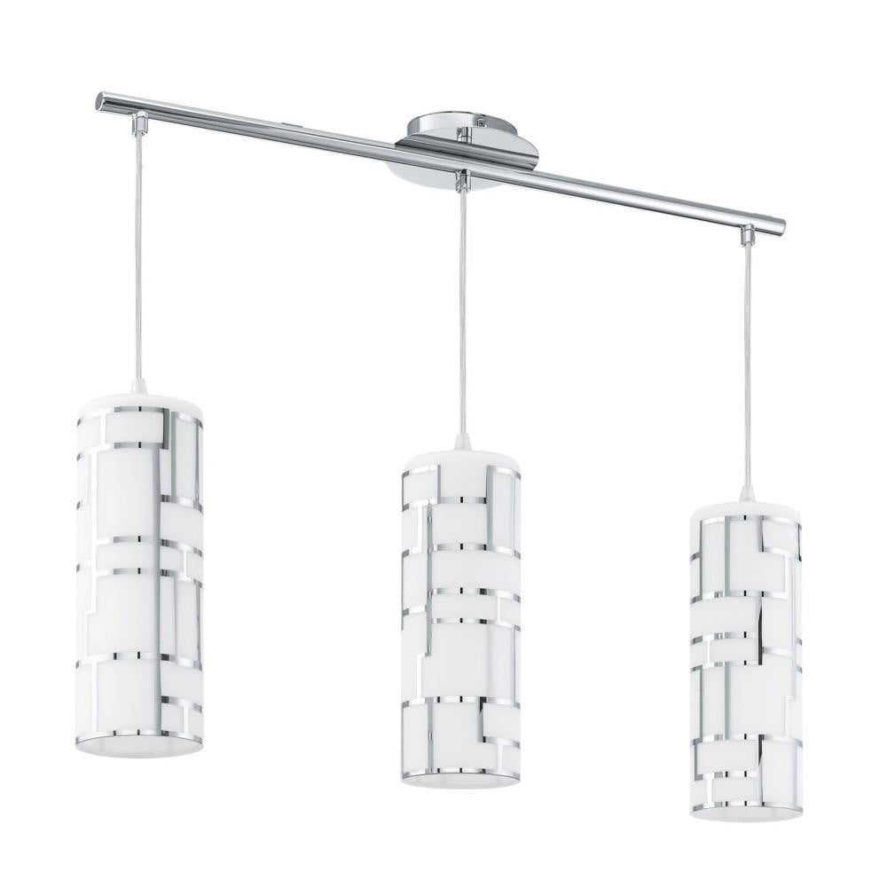 Eglo Lighting - Bayman - 3-Light Multi Light Pendant - Chrome - White Decor