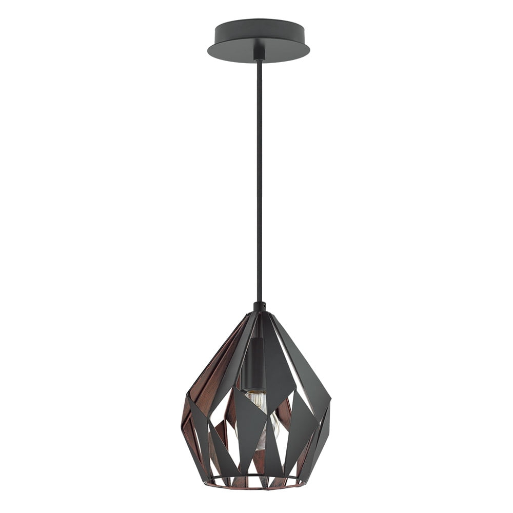 Eglo Lighting - Carlton 3 - One Light Geometric Pendant-Matte Black/Copper