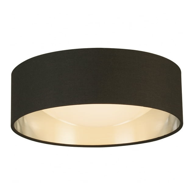 Eglo Lámpara de Montaje en Techo Lighting Orme de 12 Pulgadas, Negro y Níquel