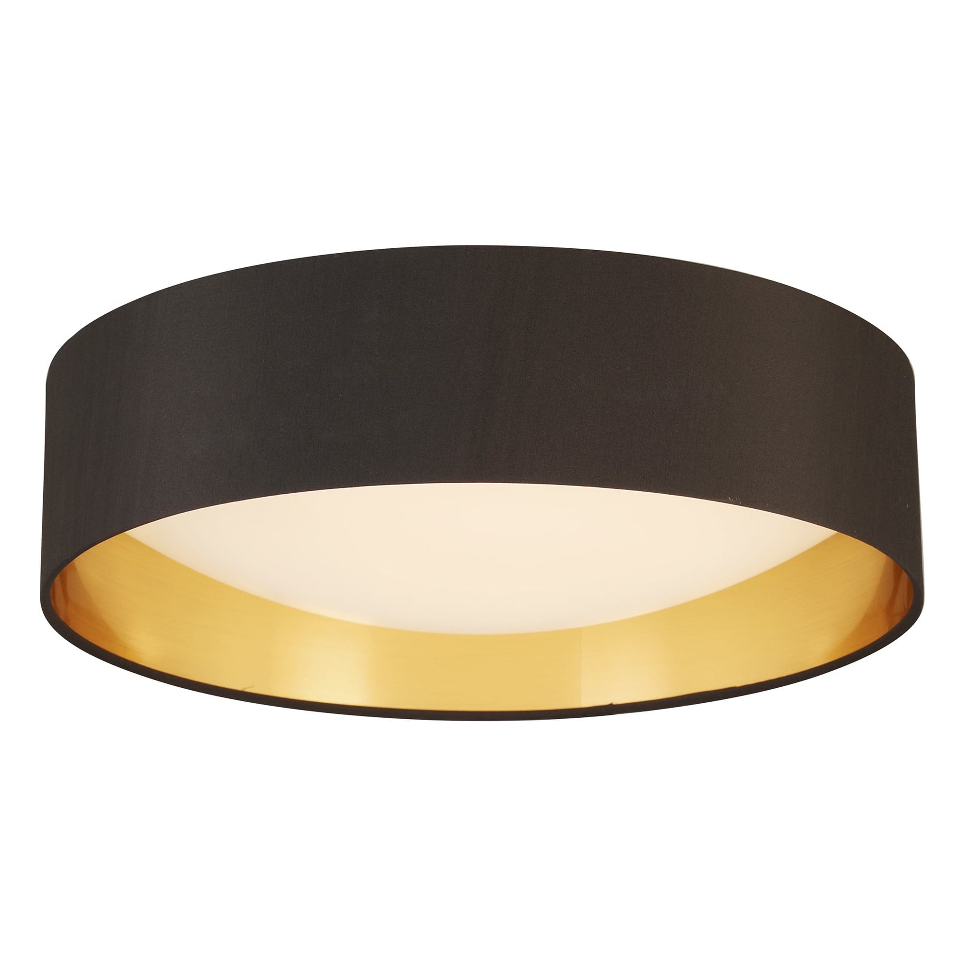 Eglo Lighting Orme 16 Inch Flush Mount Ceiling Light Fixture, Black & Gold