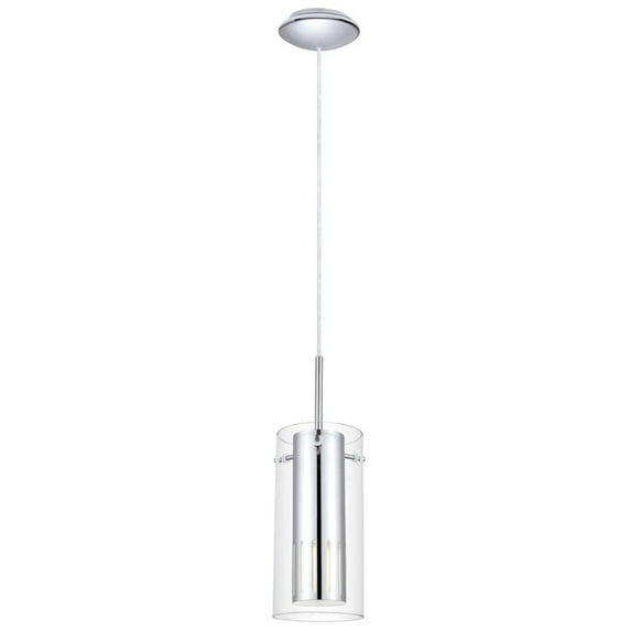 Eglo Lighting - Pinto 1 - 1-Light Mini Pendant - Chrome - Clear Glass