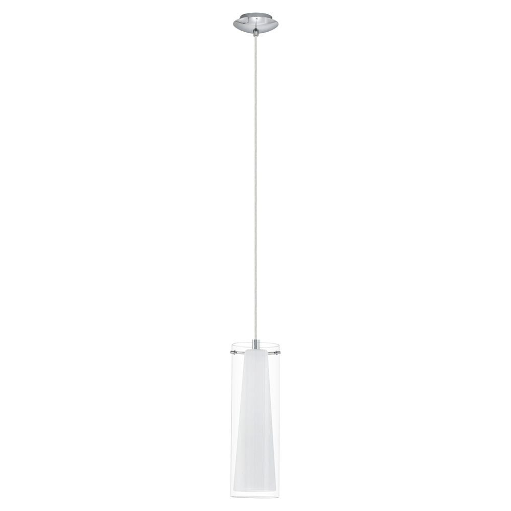 Eglo Lighting - Pinto - 1-Light Mini Pendants - Chrome Finish - Clear-White