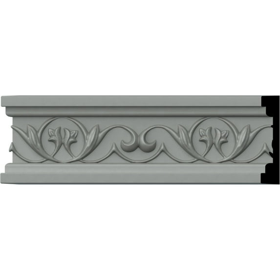 Ekena Millwork Attica 3.5'' H x 96'' W x 0.75'' D Urethane Chair Rail