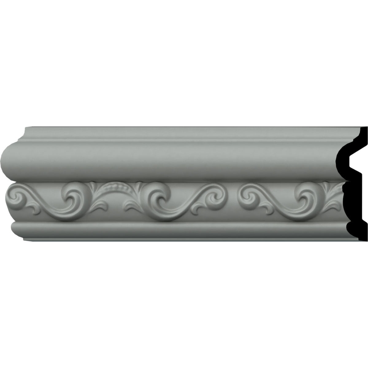 Ekena Millwork 3 1/8"H x 7/8"P x 94 1/2"L, (5 7/8" Repeat), Caputo Chair Rail (12-Pack)