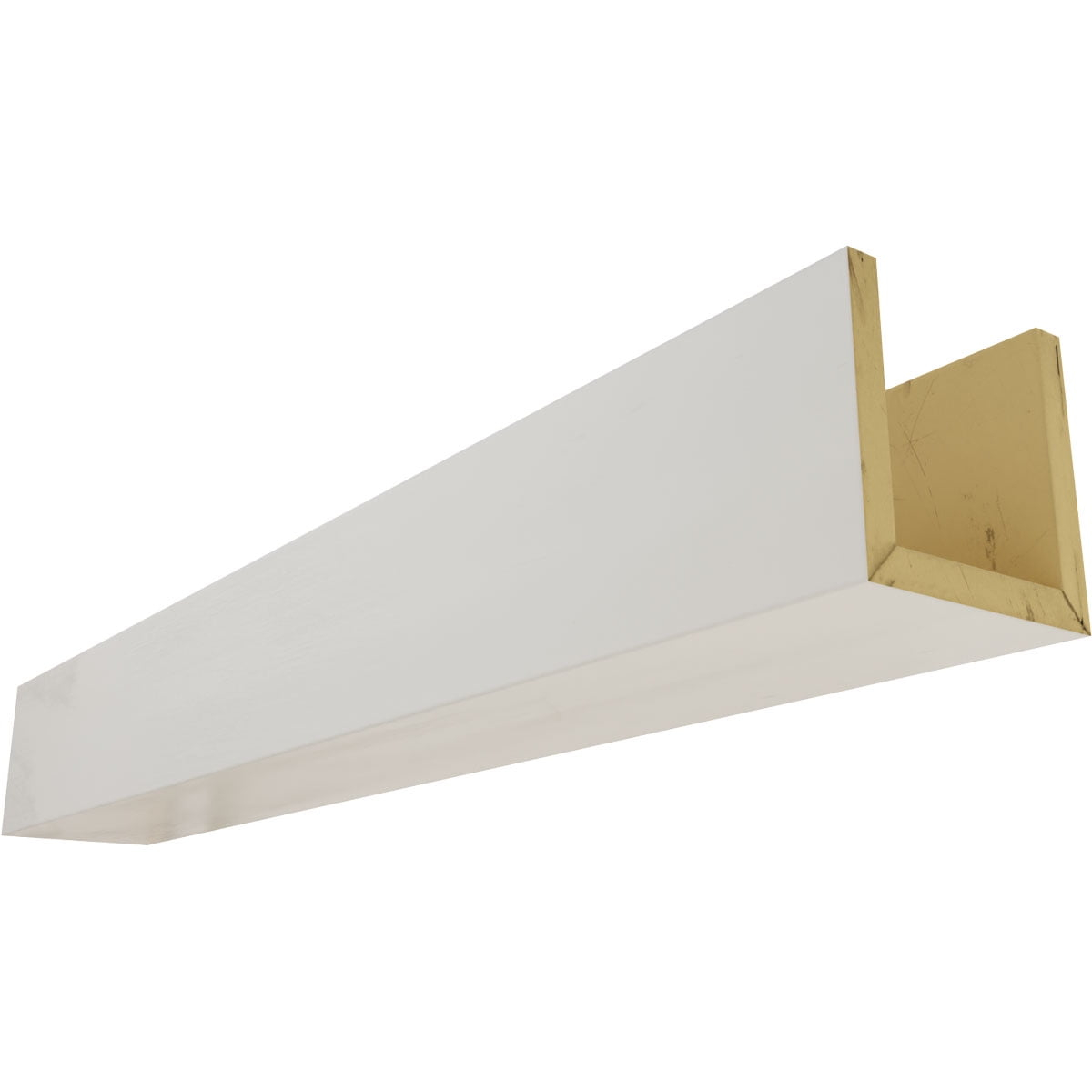 Ekena Millwork 4"W x 6"H x 22'L 3-Sided (U-beam) Rustic Smooth Endurathane Faux Wood Ceiling Beam, Factory Prepped