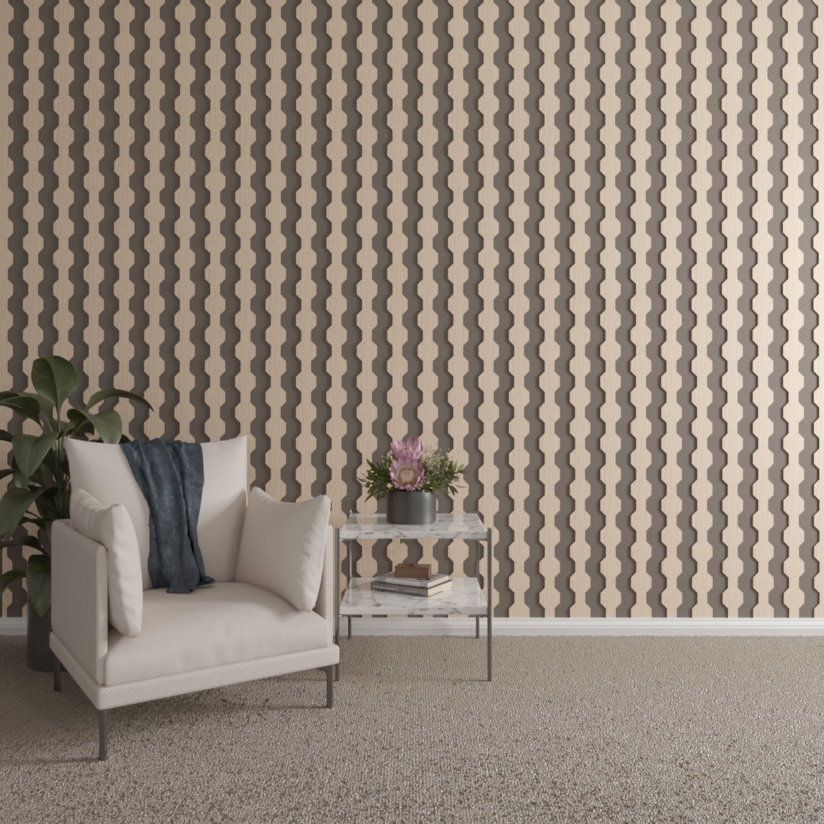 Pontiac Adjustable Wood Decorative Slat Wall Panel Kit