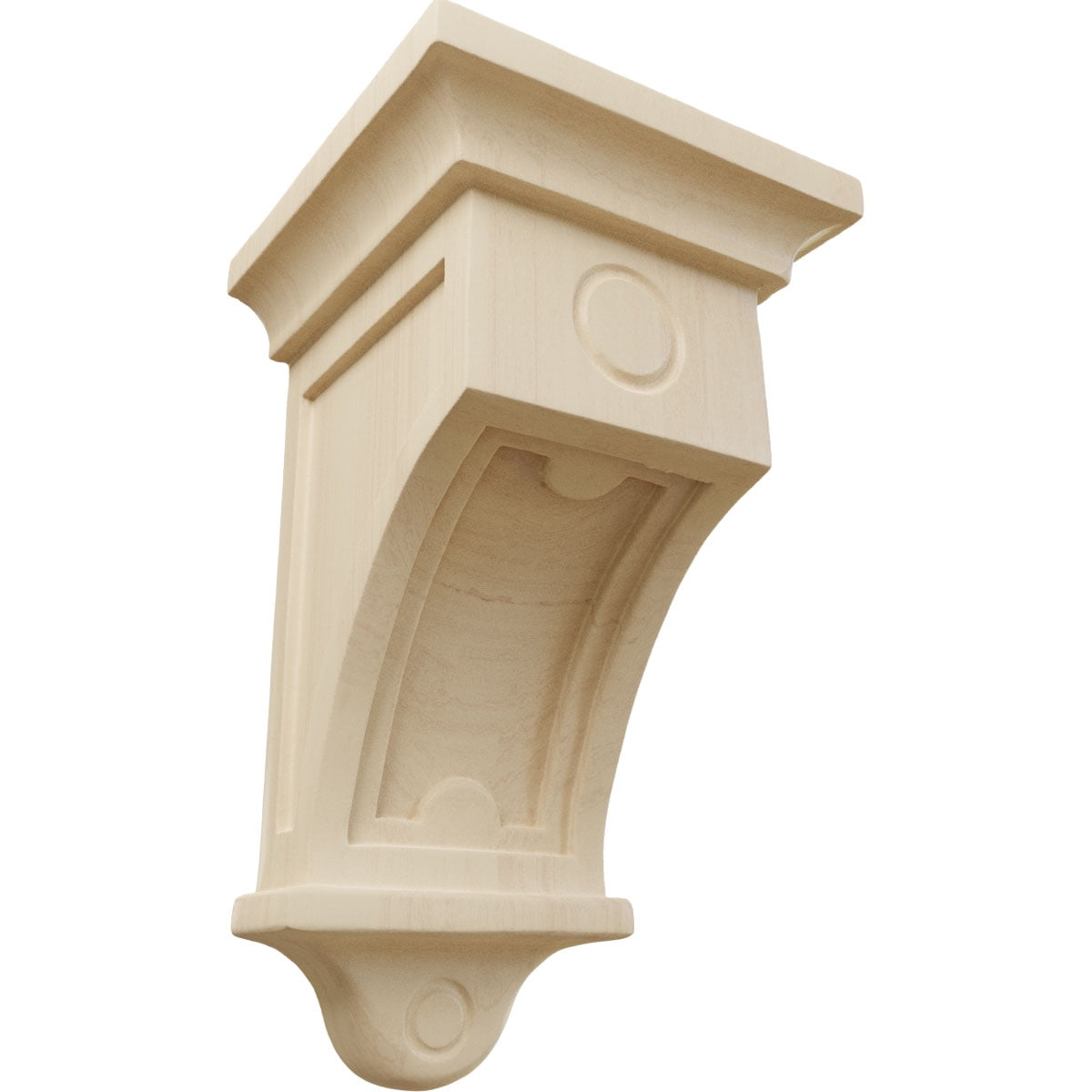 Ekena Millwork 5"W x 5"D x 9"H Arts and Crafts Corbel, Rubberwood