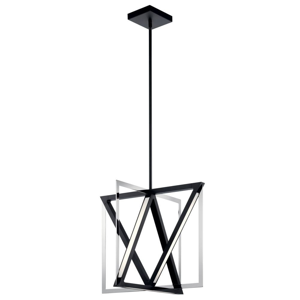 Elan - 84082 - LED Pendant - Axis - Matte Black/Chrome-1pack