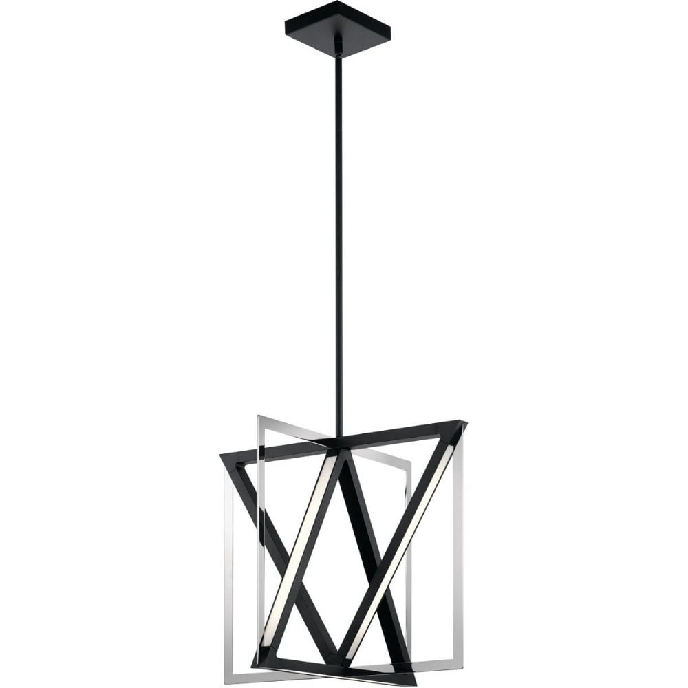Elan - 84082 - LED Pendant - Axis - Matte Black/Chrome-1pack