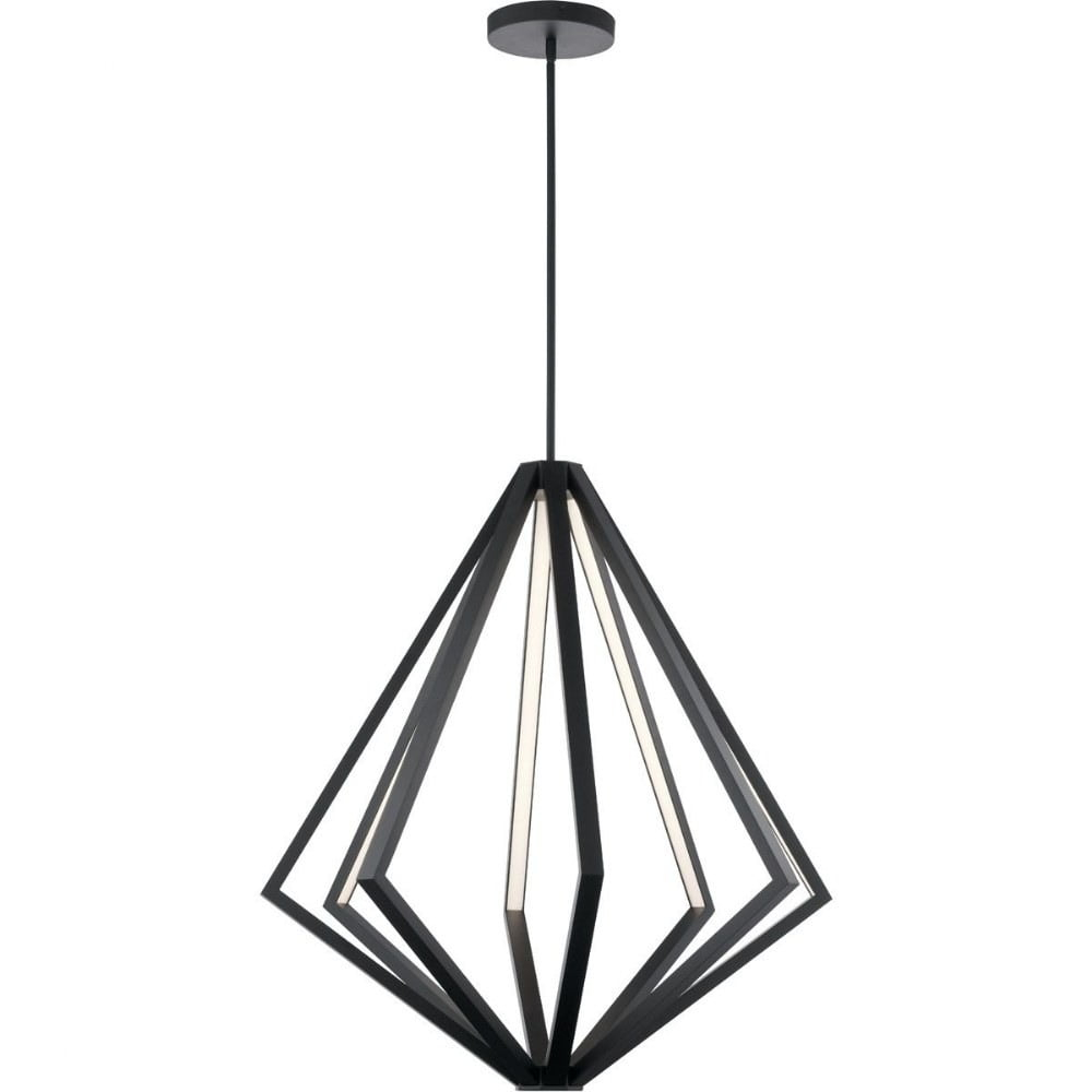 84087-Elan Lighting-Everest - 35.5 Inch 8 LED Chandelier-Matte Black Finish    -Traditional Installation