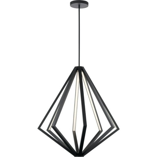 84087-Elan Lighting-Everest - 35.5 Inch 8 LED Chandelier-Matte Black Finish    -Traditional Installation