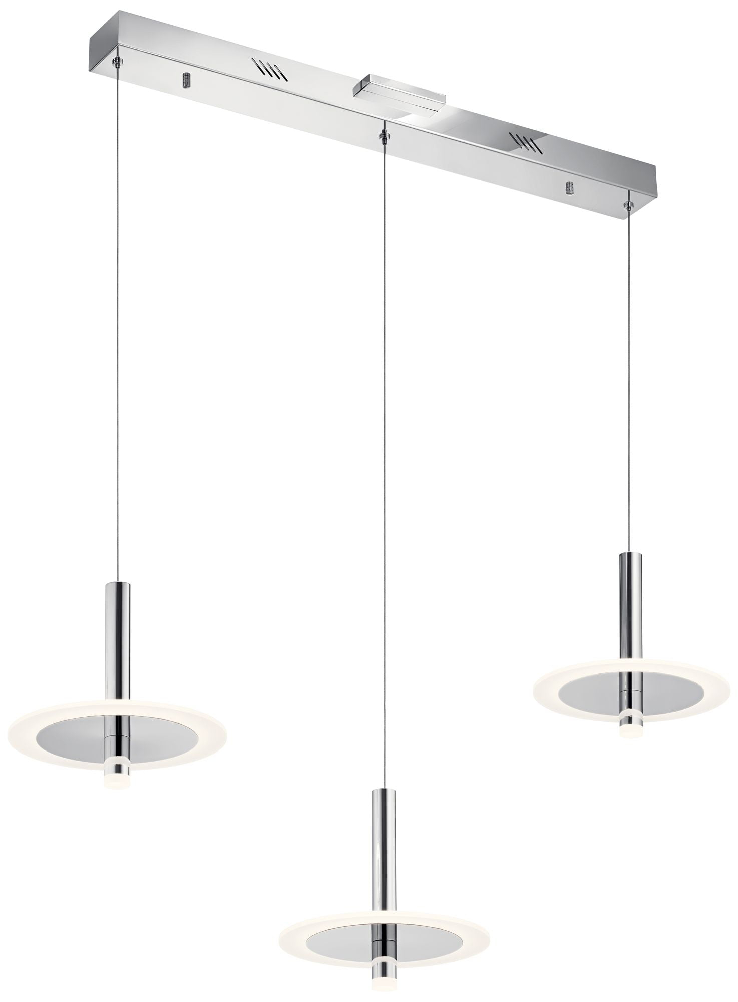 Elan 84139 Korfu 3 Light 41" Wide Led Suspension Linear Pendant - Chrome