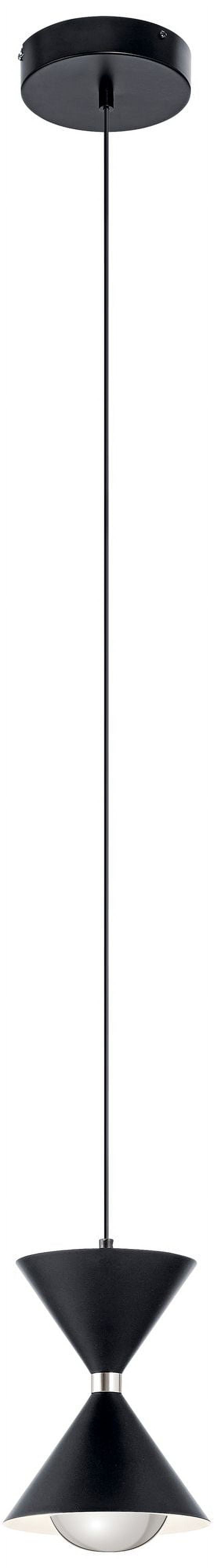 1 - Light Matte Black/Polished Nickel/Gloss White LED Single Pendant
